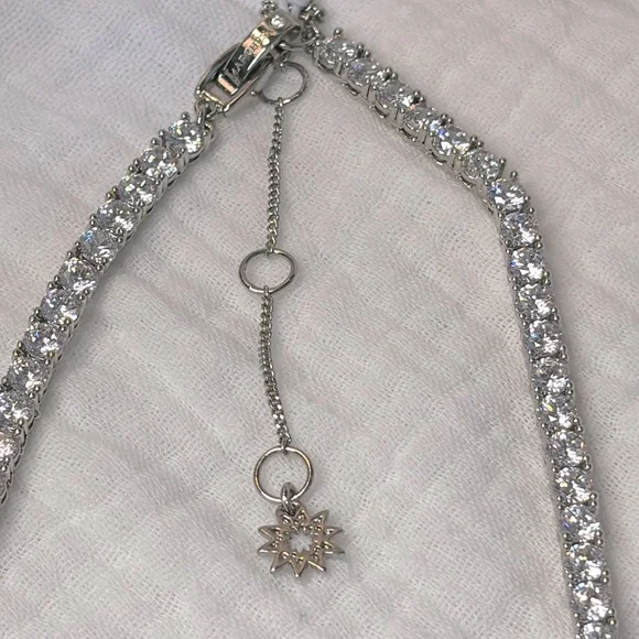 NWOT Marchesa Cubic Zirconia Tennis Collar Necklace - Picture 8 of 9